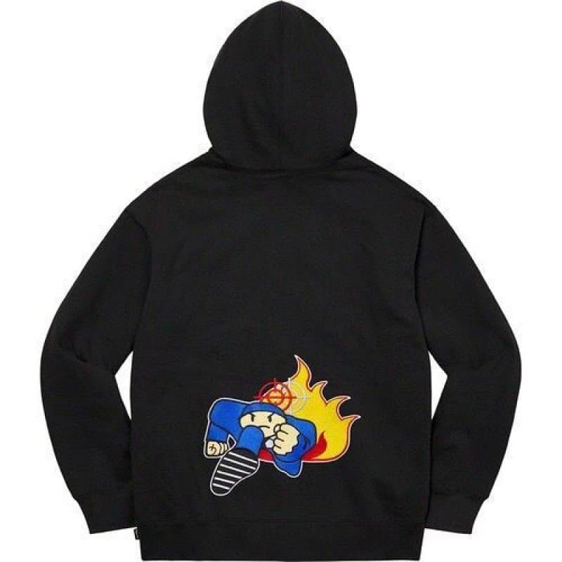 Supreme Box Logo Hooded Sweatshirt Classic Box Logo — 黑色（卡通刺绣）