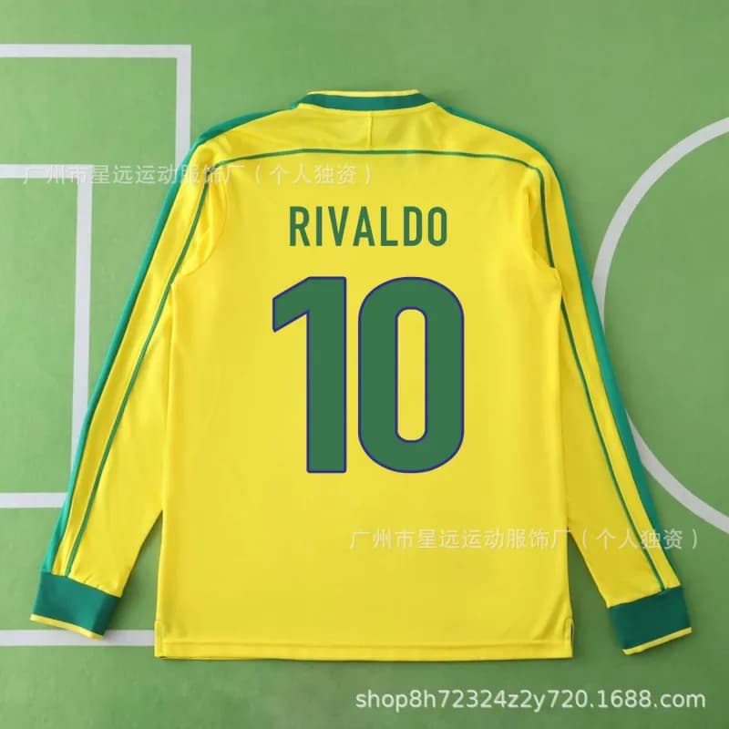 Nike Brazil National Team Jersey Home Kit — 98巴西主场长袖10号