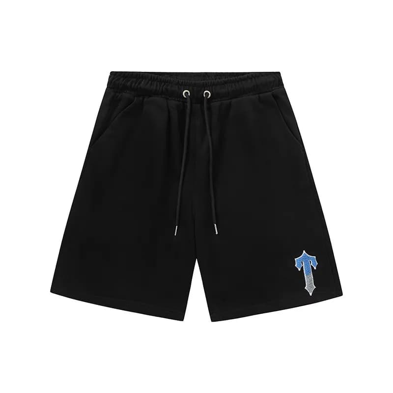 Sp5der Logo Shorts Blue Embroidered Logo