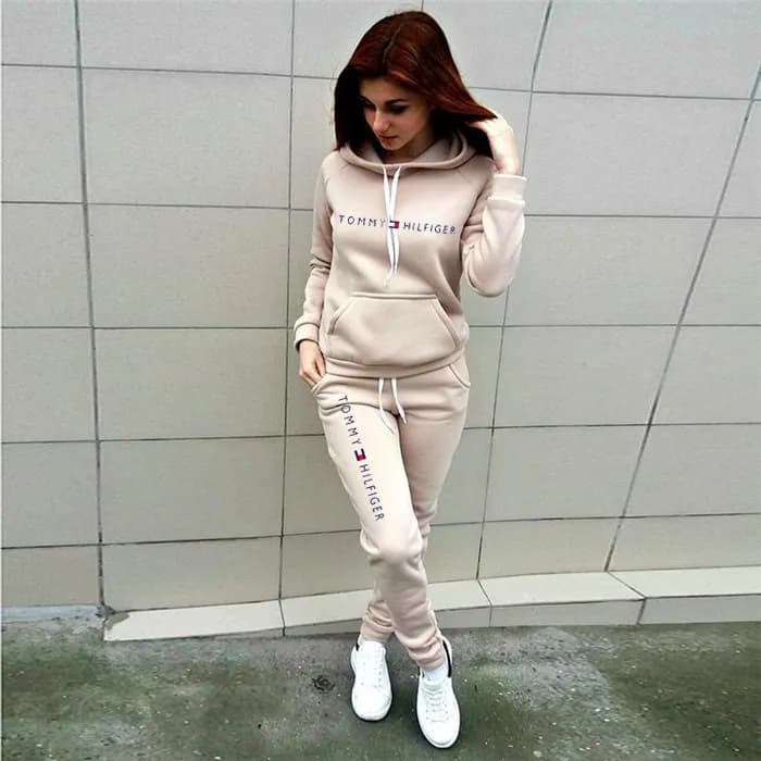 Tommy Hilfiger Hoodie and Joggers Set Logo Print — B5