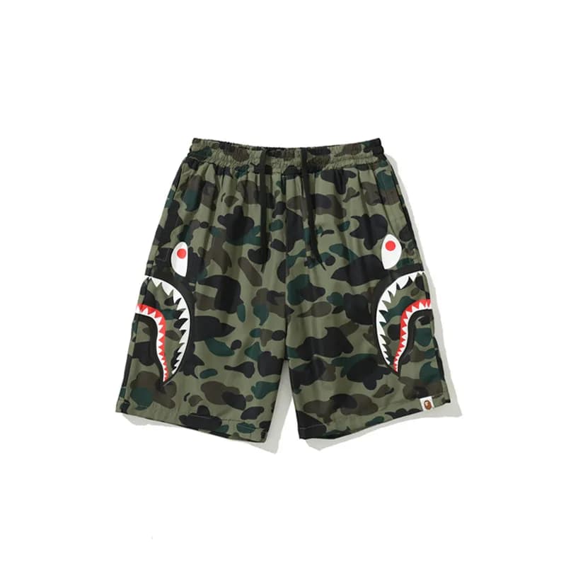 BAPE A Bathing Ape Shorts All-Over Logo Print — D022707