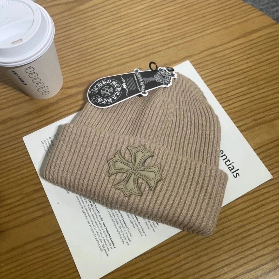 Chrome Hearts Beanie Cross Logo Cuff — 驼色