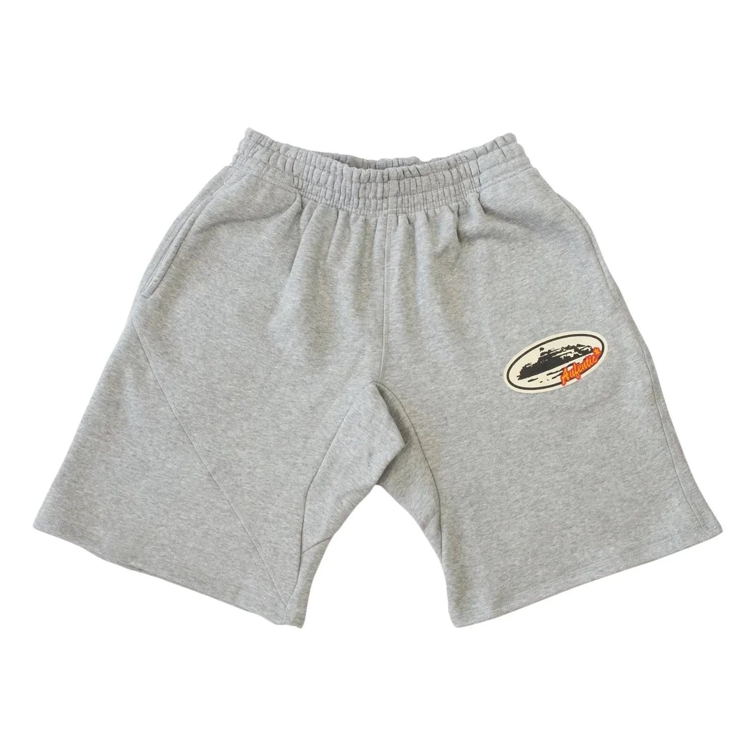 Corteiz Logo Shorts White with Green Script — 1