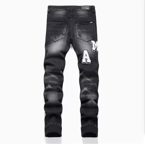 Diesel Slim Fit Jeans Silver Script Print — 黑色921