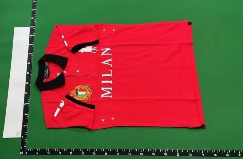 Polo Ralph Lauren Polo Tee USA Flag Patch — red-milan
