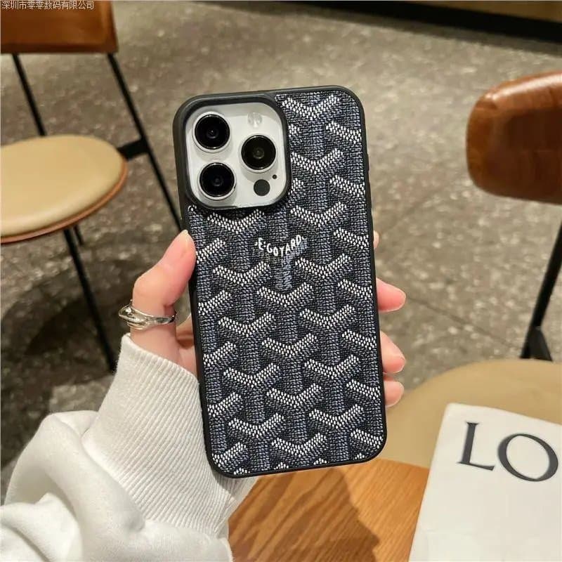 Goyard Phone Case Chevron Pattern