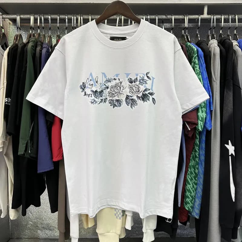 Amiri Graphic Tee Signature Script — 936 white