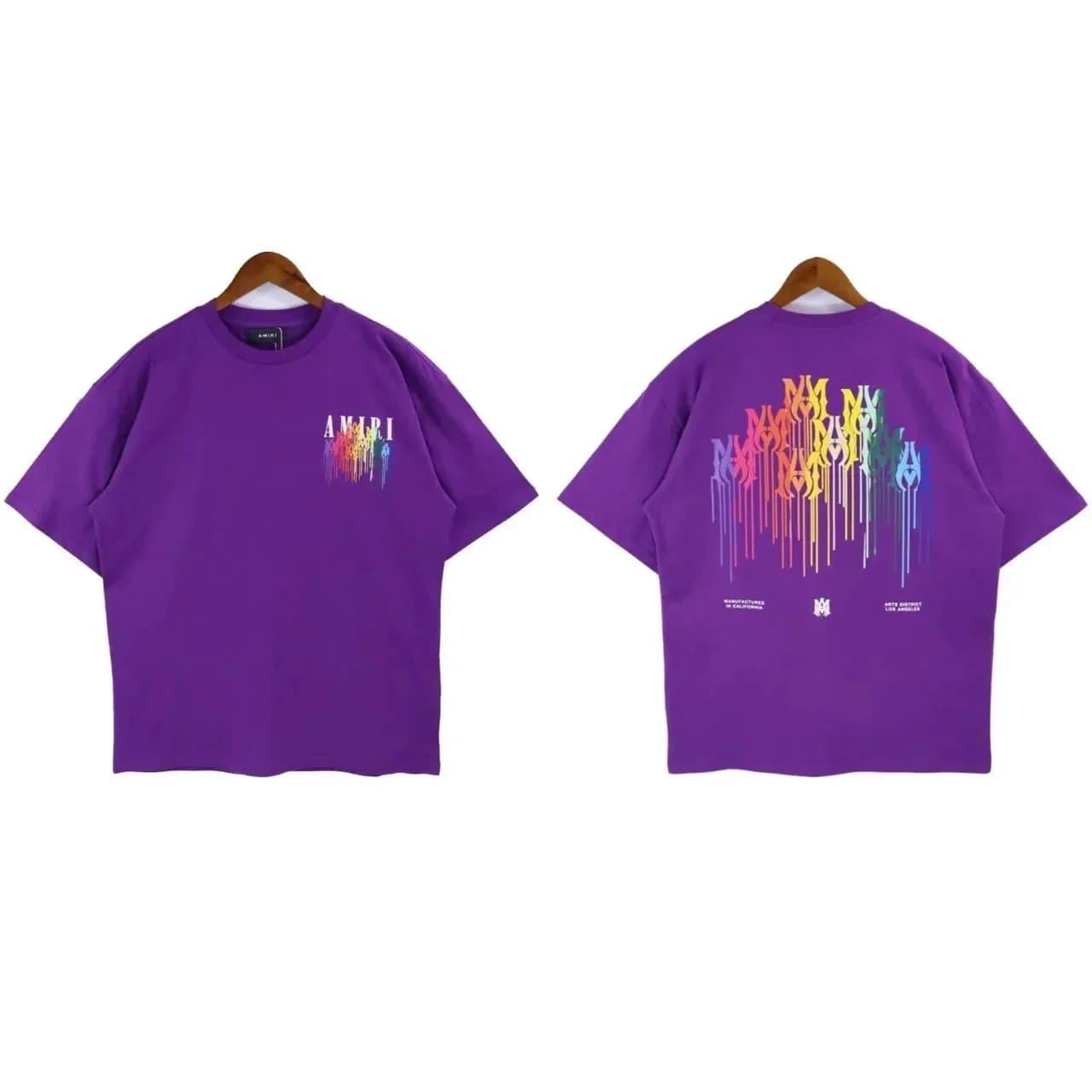 Off-White T-Shirt Rainbow Drip Logo — 27