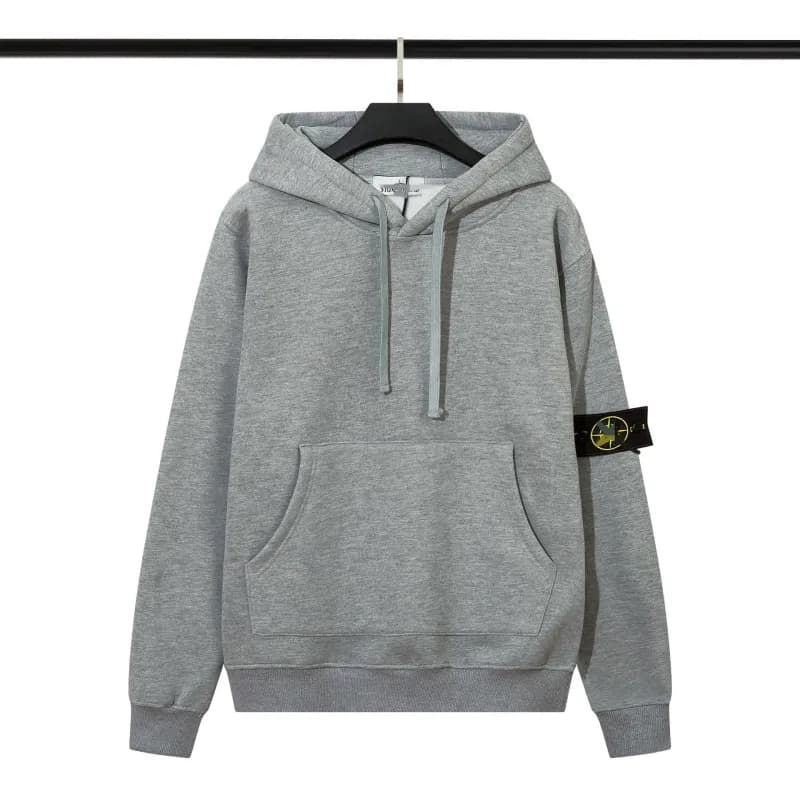 Stone Island Hooded Sweatshirt Grey Melange