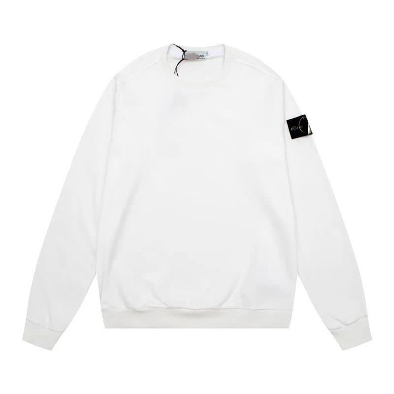 Stone Island Crewneck Sweatshirt Solid — 白色