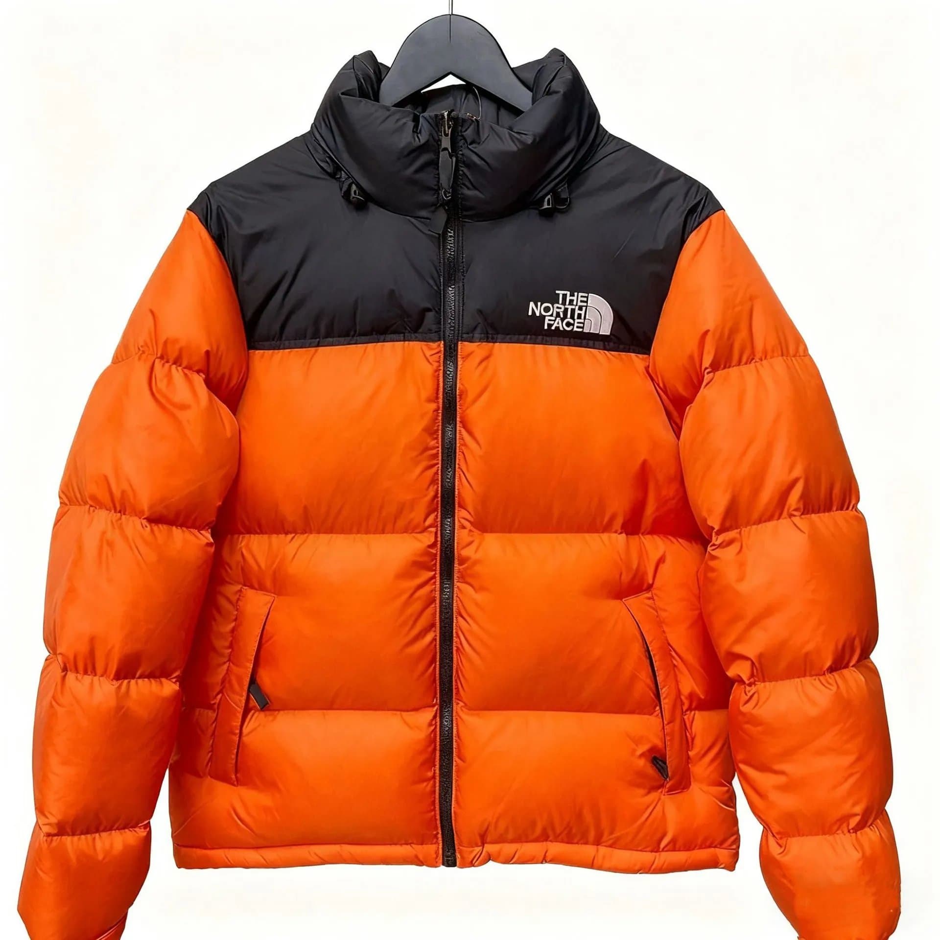 The North Face Nuptse Jacket Orange/Black