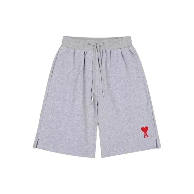 Maison Kitsuné Heart Logo Shorts Heather Grey — 020120004