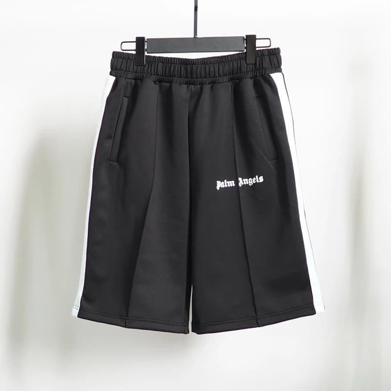 Amiri Logo Shorts Rainbow Drip Logo — 黑色