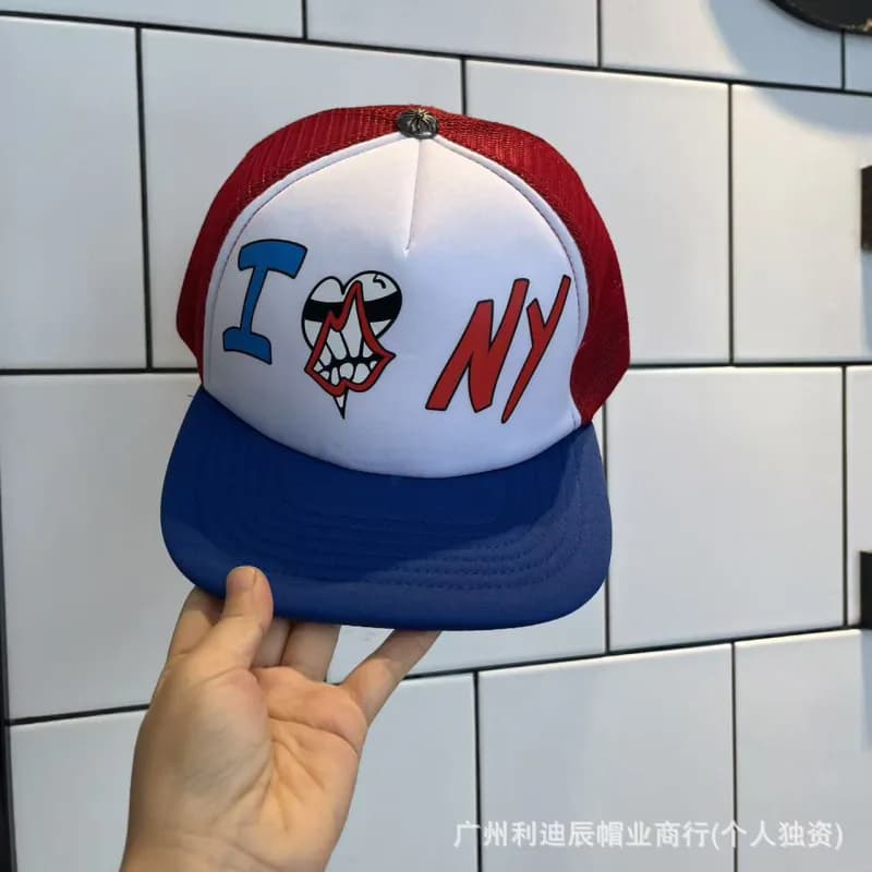 Chrome Hearts Trucker Cap I ❤ NY Graphic