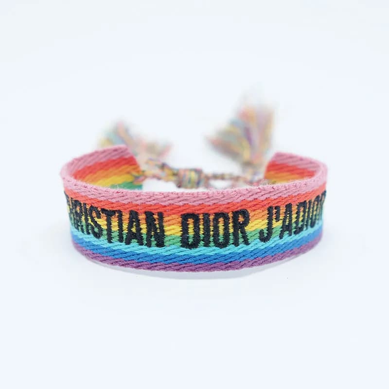Dior J'ADIOR Woven Bracelet Rainbow Logo