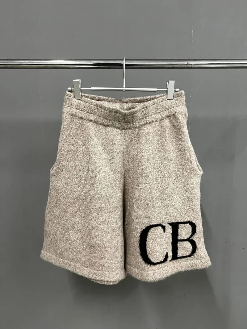 Corteiz CB Logo Shorts Terry Knit — C7030卡其色短裤