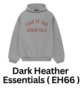 NBA Essentials Hoodie Grey Wording — Eh66 - Fw24 Dark Heather Essentials