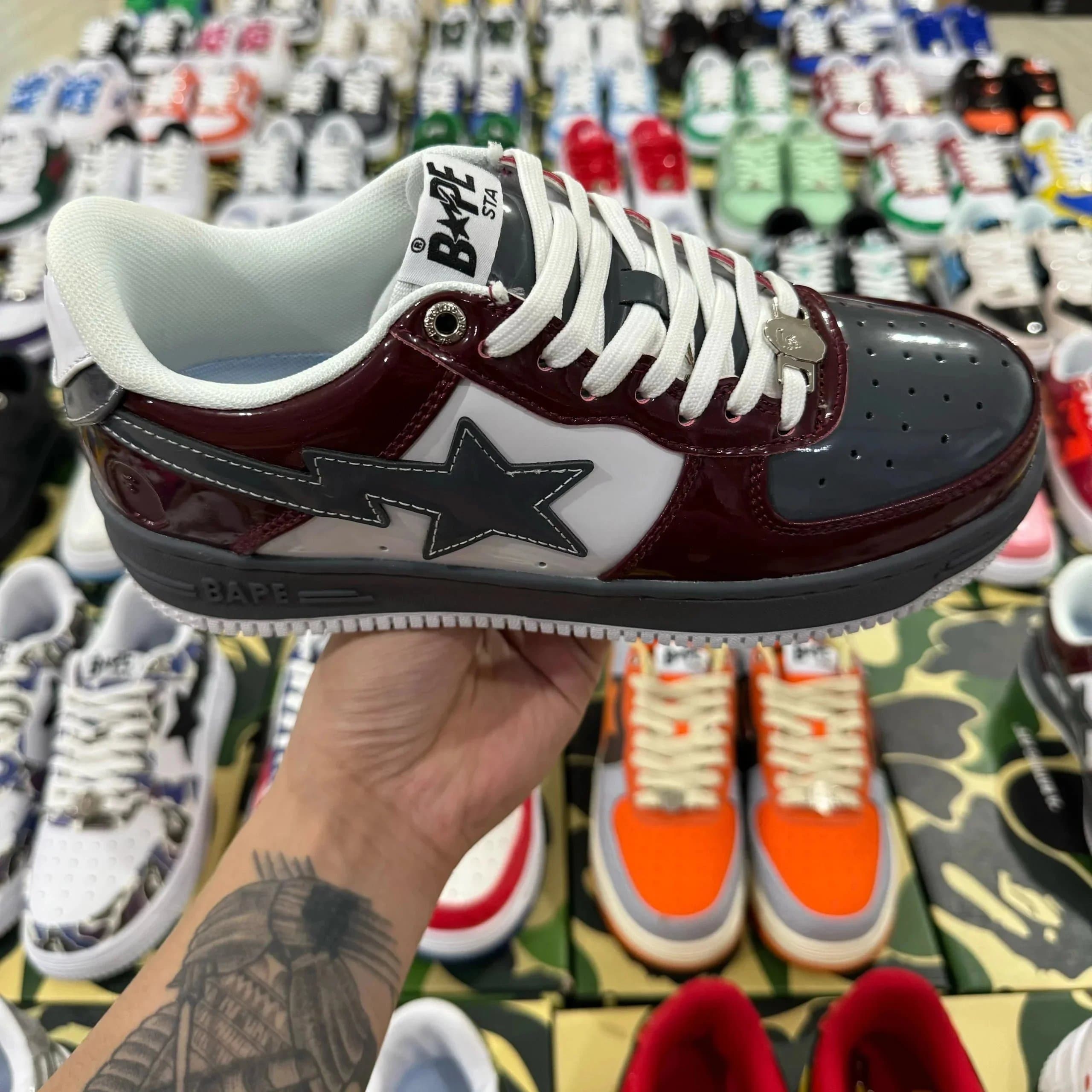 Bape Sta Star Logo — 千禧年代酒红