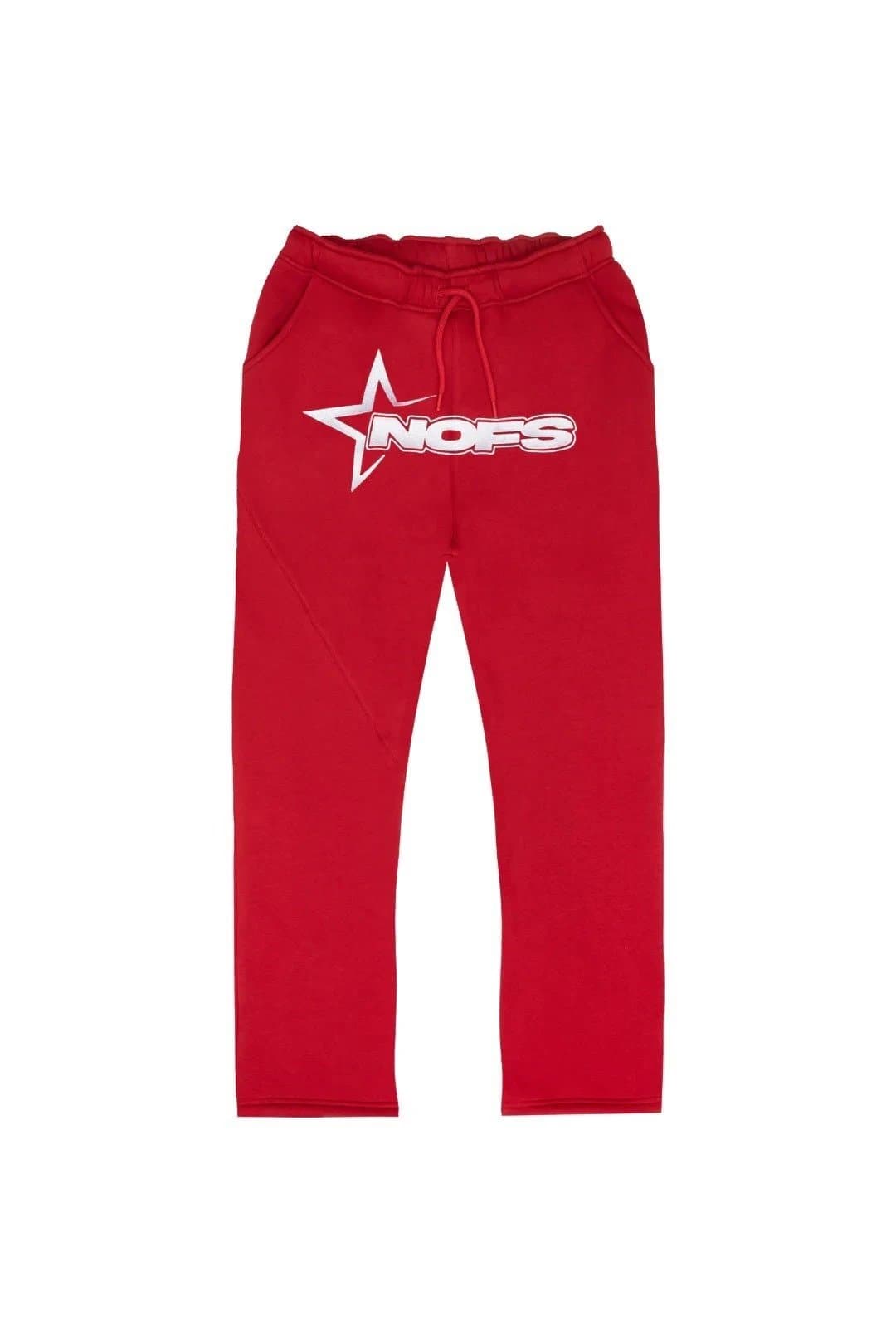 Hellstar Jogger Pants All-Over Logo — 红色长裤