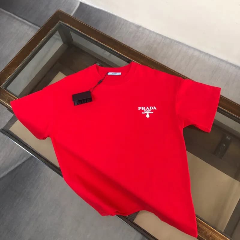 Prada Logo T-Shirt Inverted Triangle Print — JAY10红色