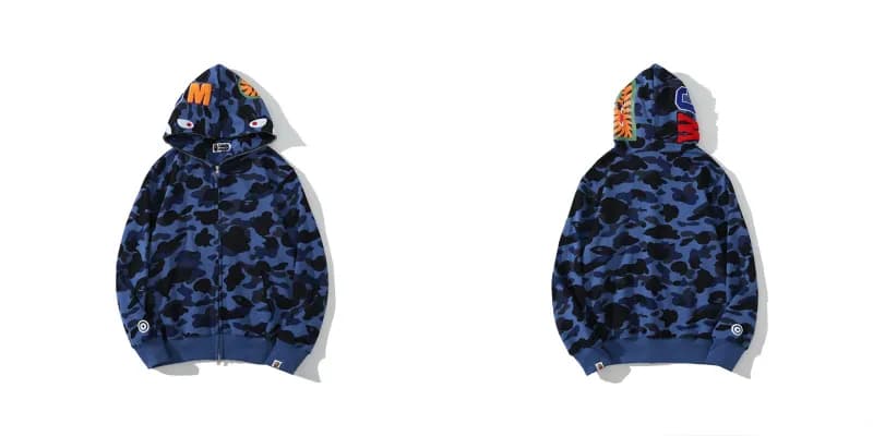 BAPE Shark Hoodie Blue Camo