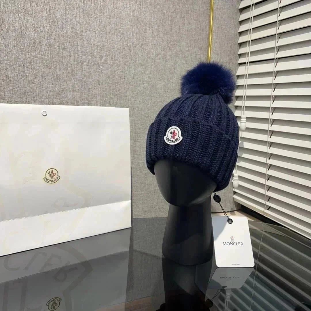 Moncler Ribbed Beanie Logo Patch — 07