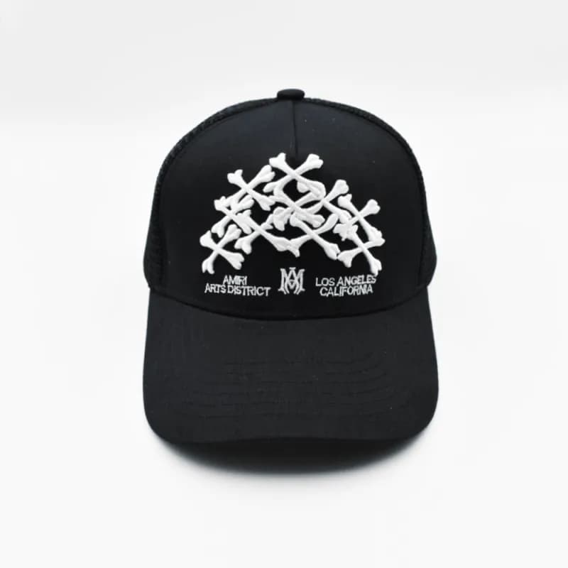 Amiri × Gallery Dept. Trucker Cap Crossbones Embroidery