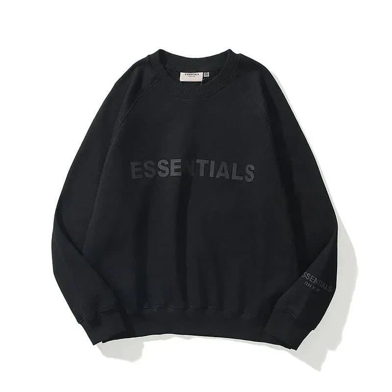 Fear of God Essentials Crewneck Sweatshirt Black Logo