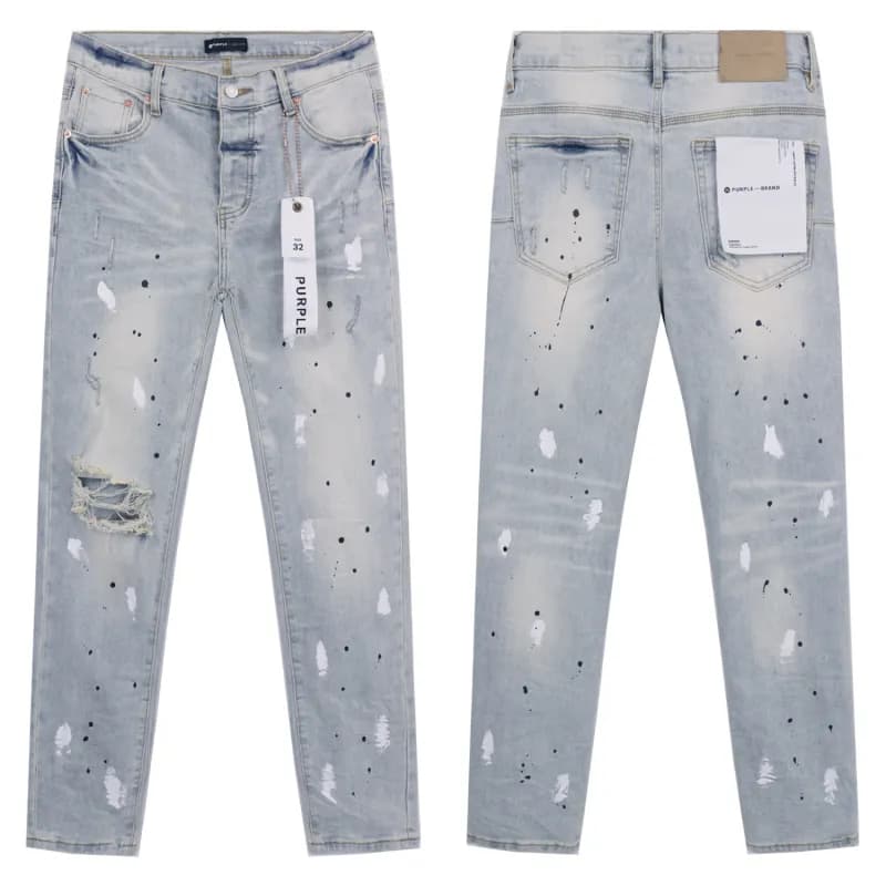 Amiri Paint Splatter Shorts Paint Splatter — 8187 light blue