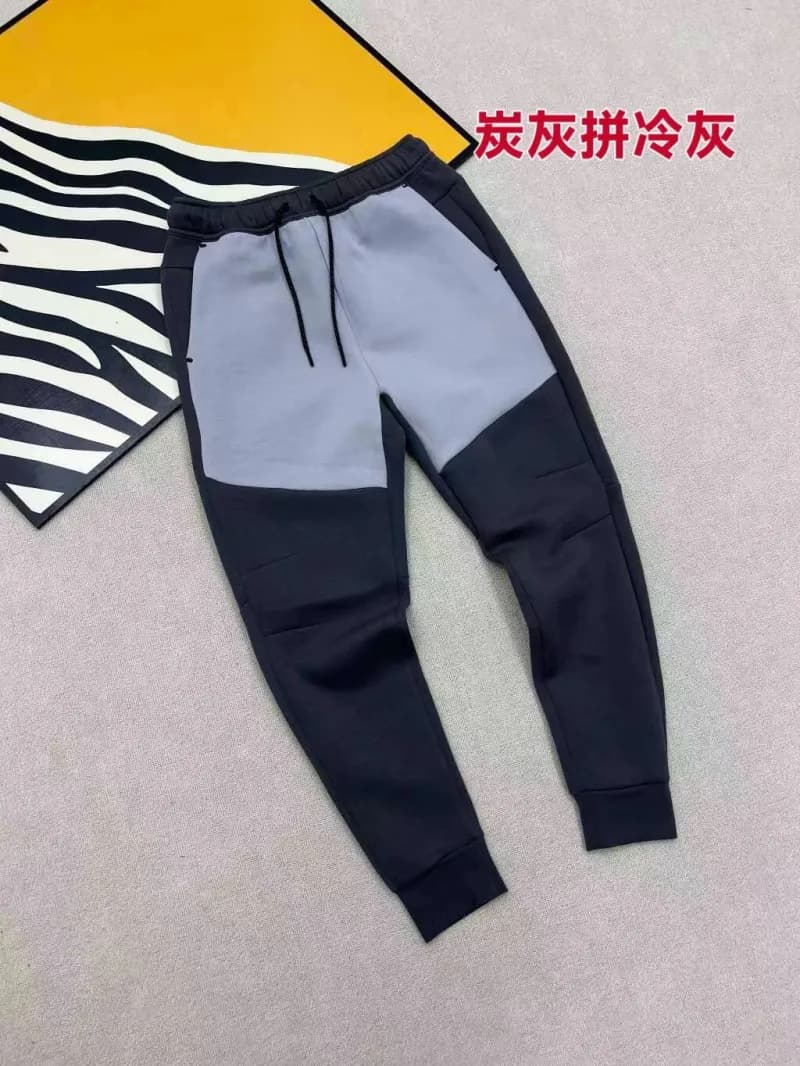 Nike Tech Fleece Joggers Charcoal Grey and Black Panel