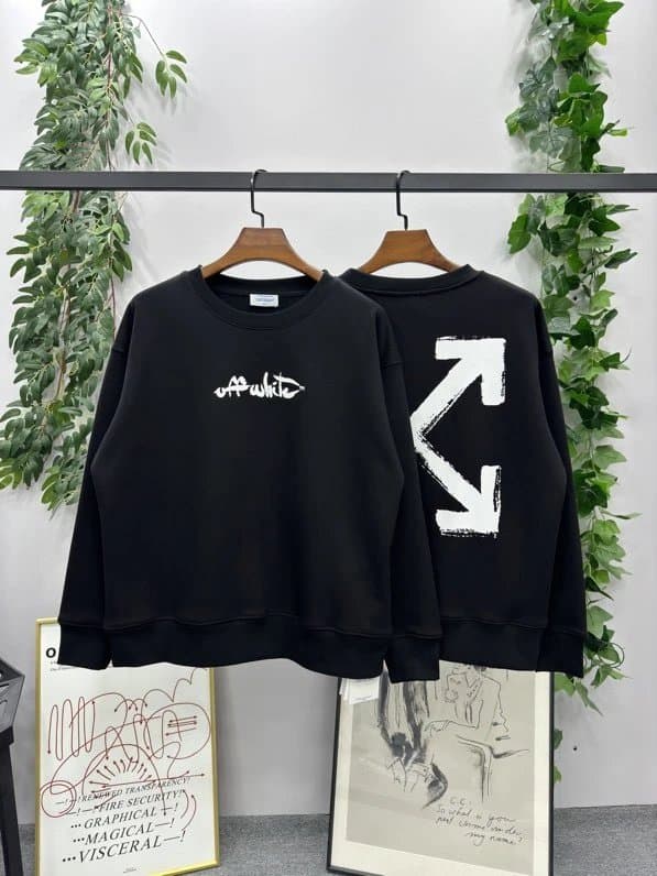 Saint Laurent Hooded Sweatshirt Abstract Graphic Print — ow183
