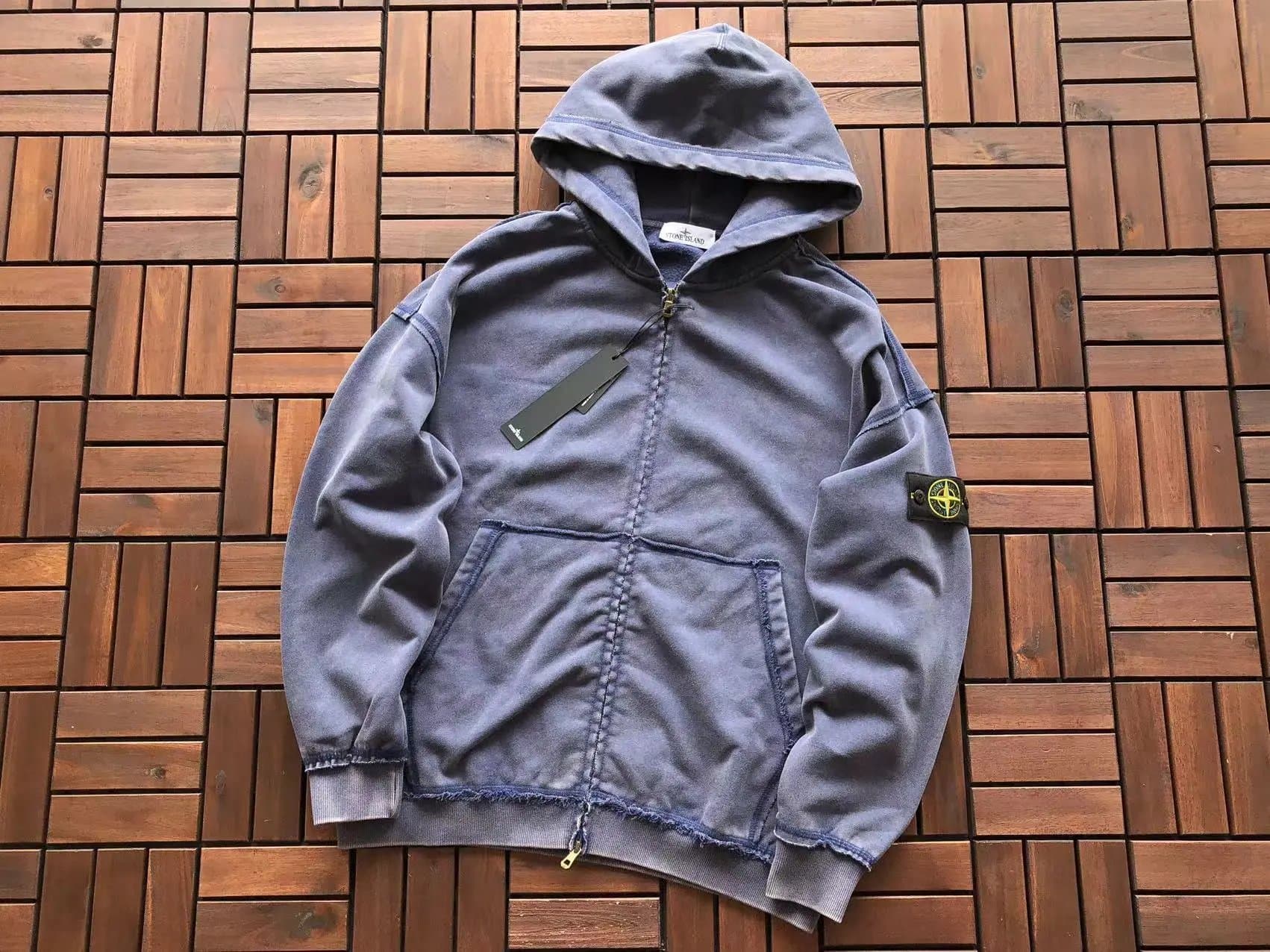 Stone Island Hooded Sweatshirt Solid — 9