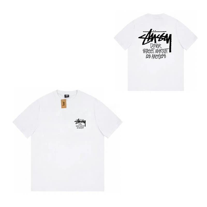 Stüssy Logo Tee Heather Grey — 312白色