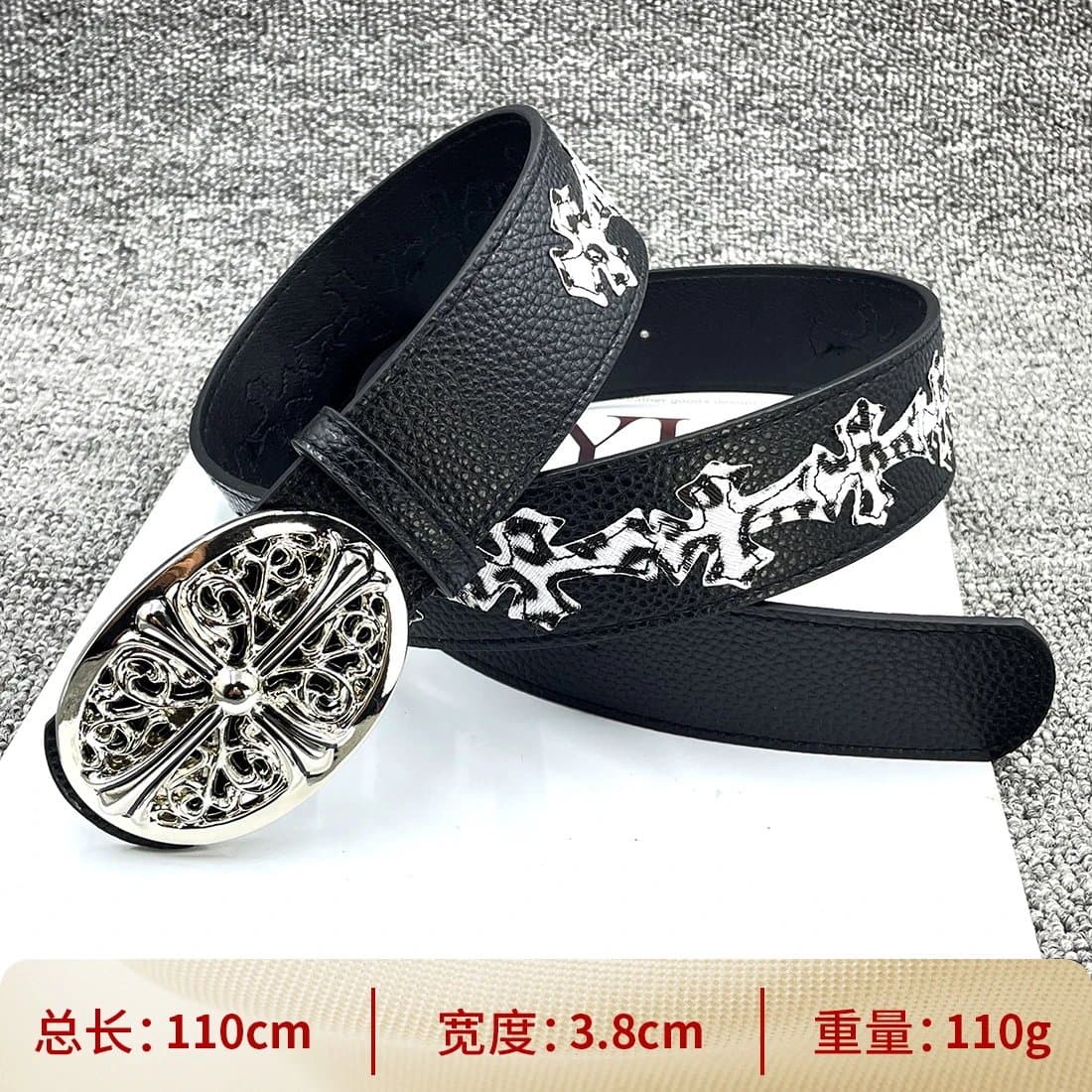 Chrome Hearts Cross Belt Silver Cross Buckle