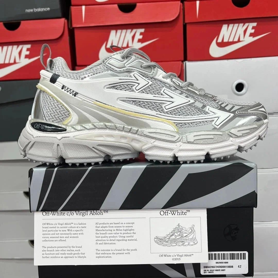 Off-White Arrow Trainer Grey Pink — S版本 · Be  10606 灰白 C99 10972