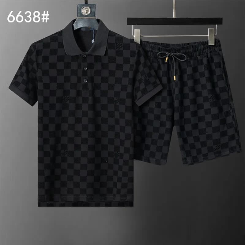 Louis Vuitton Polo and Shorts Set Monogram Chessboard