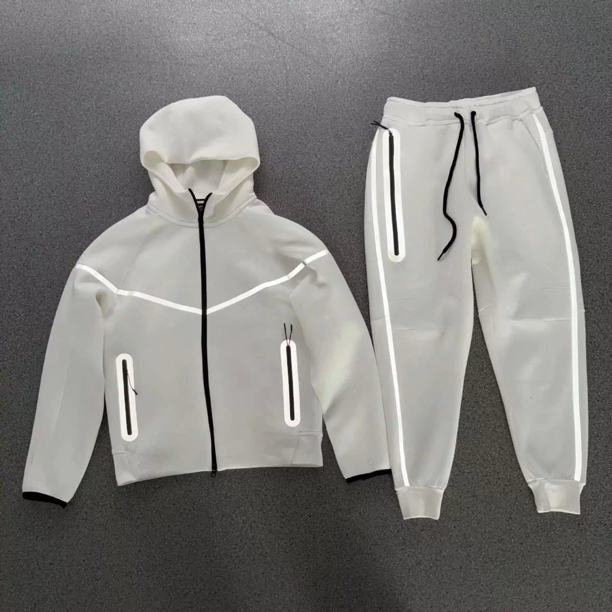 Nike Tech Fleece Hoodie and Joggers Reflective Stripe