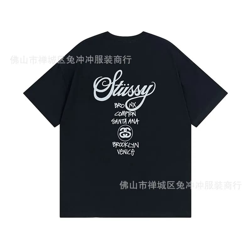 Stüssy × Gallery Dept. Crown Graphic Tee Laguna Beach — 879 black