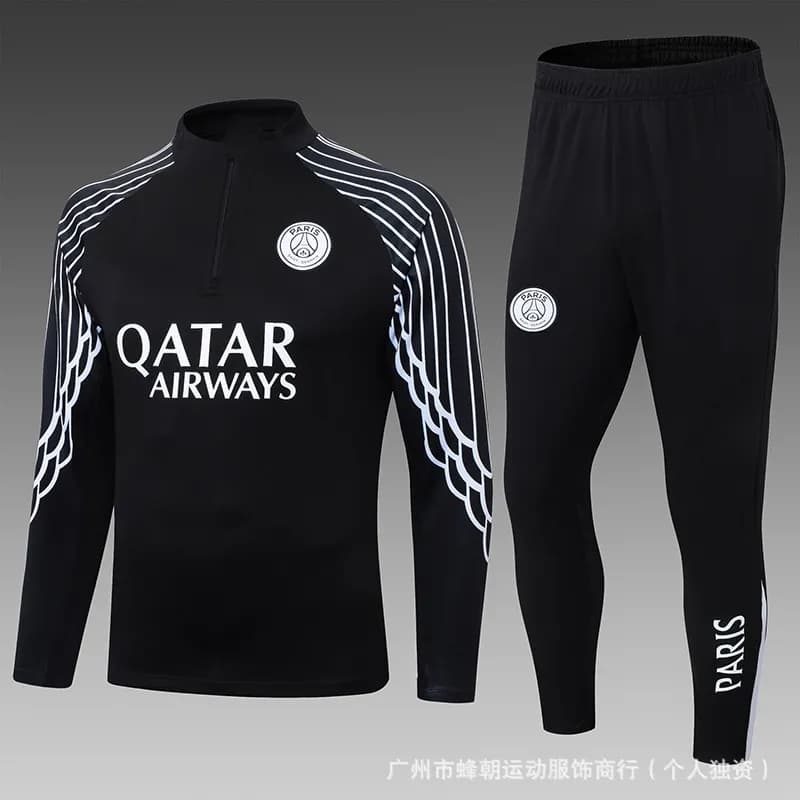 Adidas Training Set Qatar Airways — 半拉2526巴黎黑色