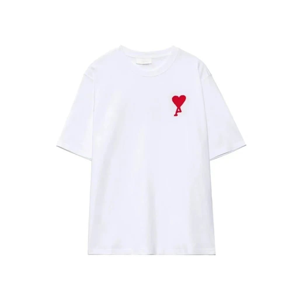 Amiri Heart Logo Tee Black Heart Patch — 白色【903大爱心毛绣款】