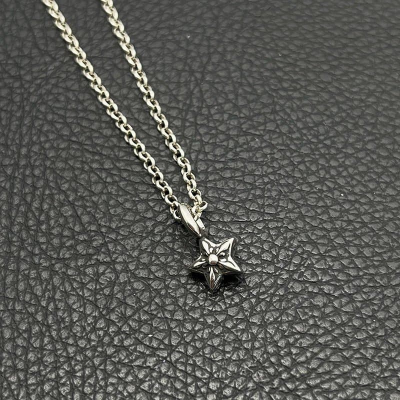 Chrome Hearts Star Pendant Necklace Cross Star Charm