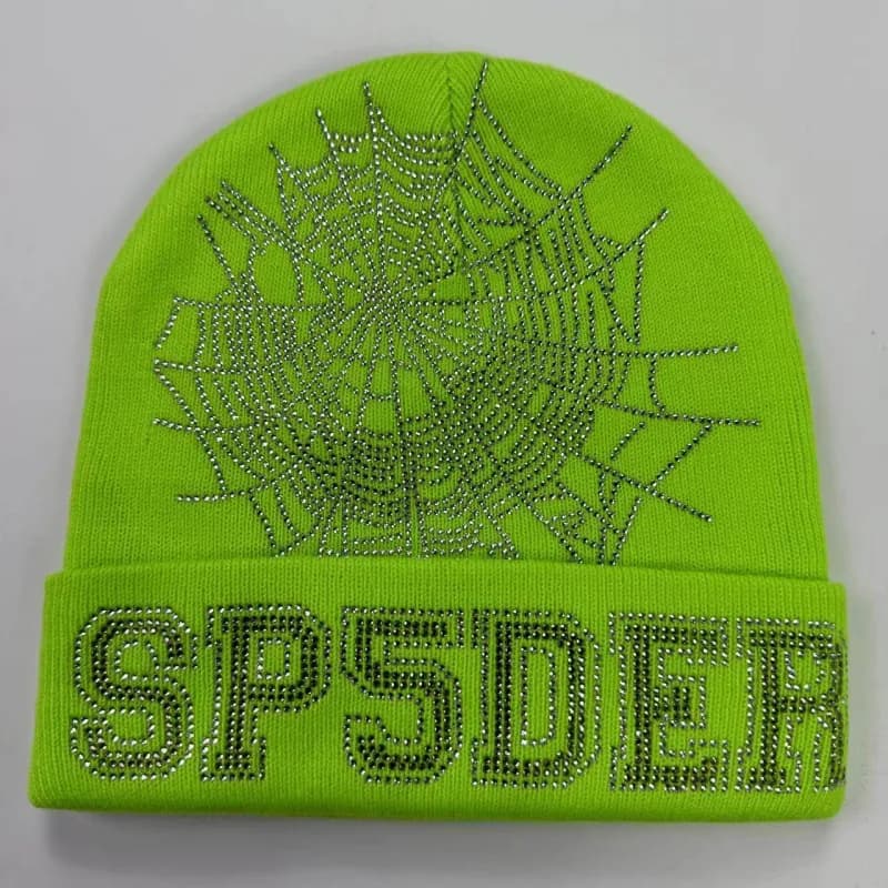 Sp5der Beanie Spiderweb Rhinestone