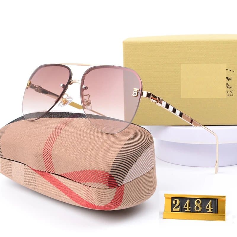 Burberry Aviator Sunglasses Checkered Temple