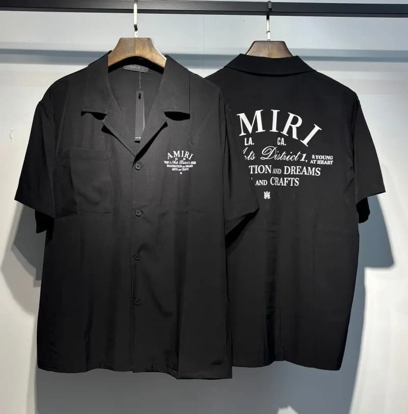 Amiri Logo T-Shirt Mesh Script — 5116 # Black