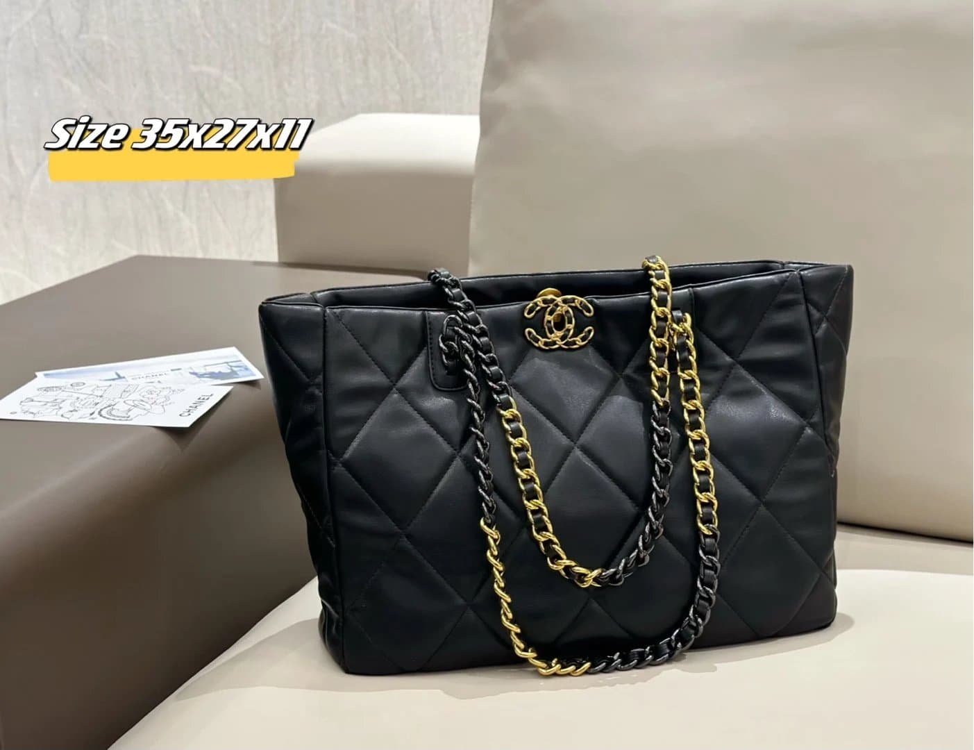 Chanel Classic Flap Tote Quilted Leather