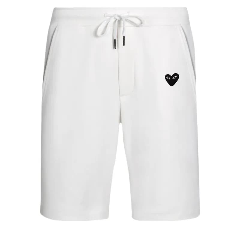 Comme des Garçons Heart Logo Shorts Black Eye Heart