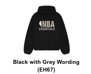 NBA Essentials Hoodie Grey Wording