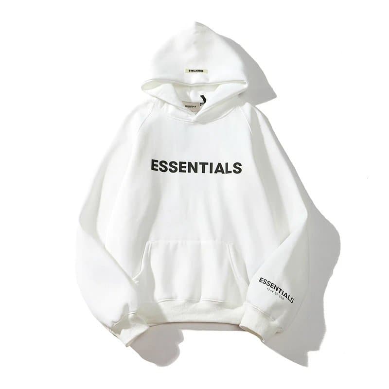 Fear of God Essentials Zip-Up Hoodie Essentials Logo — 2103白色（硅胶字母）