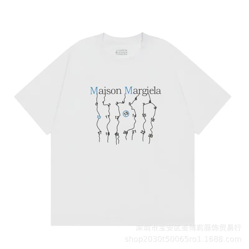 Maison Margiela T-Shirt Number Patch — 856白色