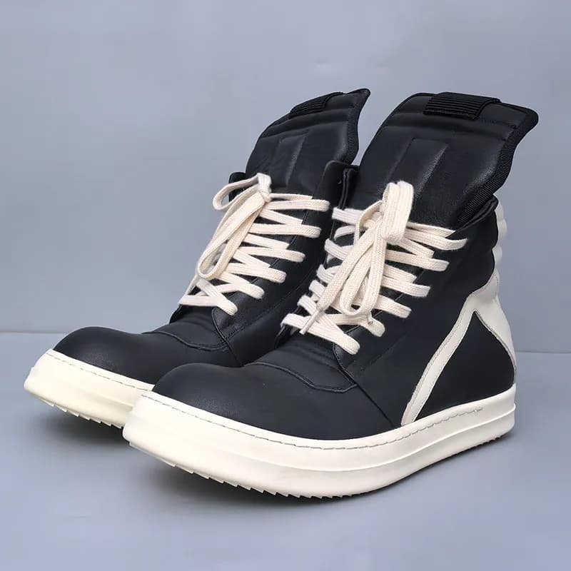 Rick Owens Drkshdw Runner All Black — 经典细带 厚底3.5厘米